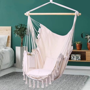 Nordic Wind <span class=keywords><strong>Sue</strong></span> Portable Toile Panier Suspendu Chaise Moderne Intérieur-Extérieur Balcon Camping Hamac Frange Balançoire pour Chambre - Product Image 5