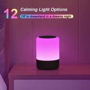 Hifid Đồng hồ báo thức Loa Đèn Bàn Cạnh Giường Ngủ 12 đầy màu sắc ánh sáng ban đêm BT Loa không dây đồng hồ báo thức cho phòng ngủ - Product Image 4