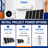 Climatiseur hybride solaire 36000 BTU DC 80-380V AC 110-240V avec compresseur SANYO 3HP R410A IP65 pour usage extérieur