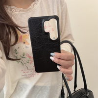 Étui de téléphone rétro mat texturé à bulles froissées pour Samsung Galaxy S26 Ultra S25 S24 S23, coque de protection fine en cuir PU minimaliste