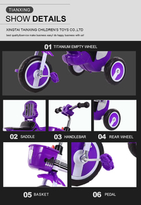 Gran oferta, triciclo encantador barato para niños/Triciclo para bebés con música y luz/Triciclo para niños de Perú México para niñas de 2 a 6 años - Product Image 5
