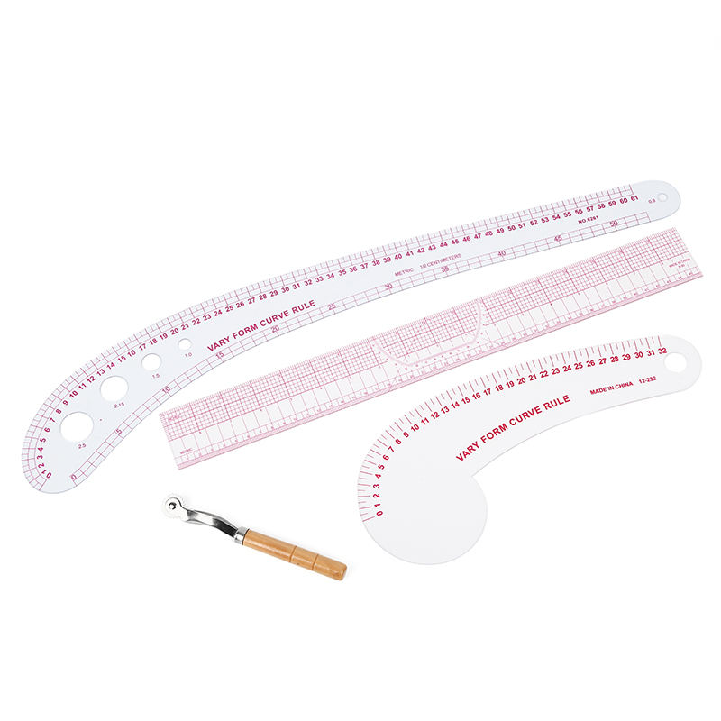 JP 7 Pcs Plastic Sewing Tools - Tailor Ruler Set for Designers