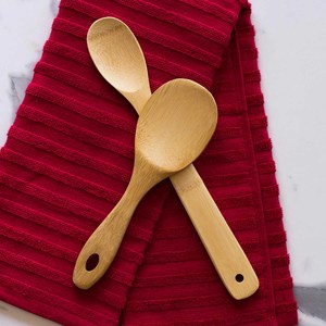 11-Piece Burnished Bamboo <b>Kitchen</b> Utensils Set Smooth Polished Edge Ergonomic Handle Cooking Spoon Spatula <b>Tongs</b> for Daily - Product Image 5