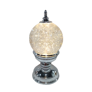New Design <strong>Snowglobe</strong> Swirling Glitter Lantern Hot Sale Water Spinning <strong>Snowflake</strong> Christmas Led Snow Globe Lantern - Product Image 3