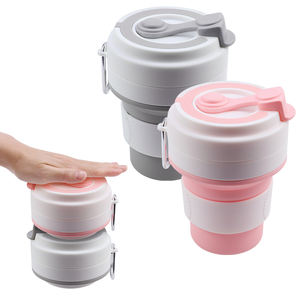 كوب سفر قابل للطي ، كوب ماء قهوة سيليكون قابل للطي للأماكن الخارجية - Product Image 4