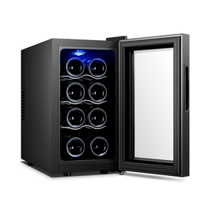 Refrigerador de vino eléctrico Semiconductor, refrigerador electrónico <span class=keywords><strong>Horizontal</strong></span> de 8/12/16/28 botellas, 220V, puerta de vidrio - Product Image 2
