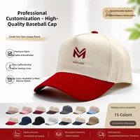 Gorra de Béisbol Color Block 2026, 100% Algodón, Corona Estructurada, Bordado Personalizado, Estilo Europeo Americano, 15 Colores, Venta al Por Mayor