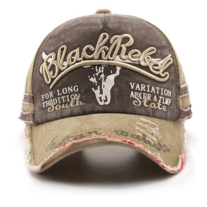 Mũ Bóng Chày Không Cấu Trúc Chất Lượng Cao Mũ Lưỡi Trai Đau Khổ Cổ Điển Đã Giặt Logo Thêu Theo Yêu Cầu Mũ Bóng Chày 5 Tấm - Product Image 2