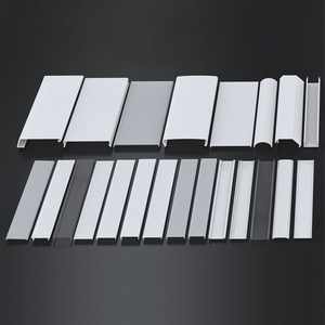 Hiện đại tùy chỉnh vuông Bìa tuyến tính dải đèn sữa trắng đen Polycarbonate Pc <span class=keywords><strong>LED</strong></span> khuếch tán ánh sáng ống làm ép đùn nhựa - Product Image 1