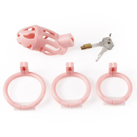 Cage de chasteté noire de qualité supérieure pour homme avec verrouillage SM, ceinture de chasteté réglable en plastique pour hommes