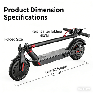Encuentra Iconos Similares Rápidamente: <span class=keywords><strong>Scooters</strong></span> Eléctricos de 42v 350w con Doble Motor para Adultos, Llantas Inflables de 10 Pulgadas, Plegables - Product Image 5