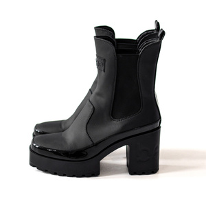 All'ingrosso della fabbrica delle donne degli <span class=keywords><strong>stivali</strong></span> vegani Sole solidi della pelle dell'uva <span class=keywords><strong>stivali</strong></span> del medio polpaccio delle donne e delle signore dei tacchi - Product Image 3