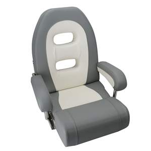 Asientos Marinos de Lujo para Yates y Barcos de Pesca, Cuero PU, Reposabrazos Fijos con Reposapiés Plegables, Bordes Reforzados para Uso Marino y en Automóviles - Product Image 1