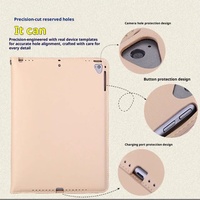 Étui de protection en cuir avec support intégré, repose-main, pochette porte-cartes pour iPad 10-12/Air 8-12/Pro 11
