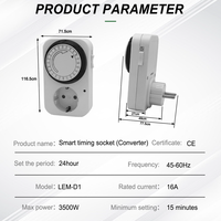 Pasokan pabrik rumah pintar Mini Timer saklar steker 24-jam Timer mekanis berputar untuk penggunaan industri 220V PC Plug in Timer