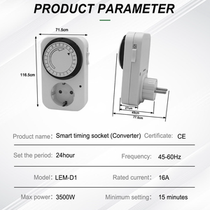 Nhà Máy Cung Cấp Nhà Thông Minh <span class=keywords><strong>Mini</strong></span> Hẹn Giờ Chuyển Đổi Cắm 24-Giờ Chu kỳ Cơ Khí Hẹn Giờ Cho Công Nghiệp Sử Dụng 220V PC Cắm Trong Hẹn Giờ - Product Image 3