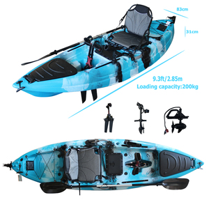 <span class=keywords><strong>Kayak</strong></span> monoplace à pédales, siège unique, en plastique HDPE, avec aileron, pour la pêche, <span class=keywords><strong>kayak</strong></span> solo, avec moteur électrique pour canoë océanique - Product Image 1