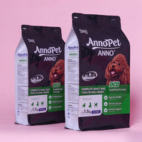 Sachet alimentaire personnalisé imprimé à huit soudures latérales, qualité alimentaire, pour animaux de compagnie, fond plat, pochette verticale avec fermeture éclair, idéal pour l'emballage d'aliments pour chats et chiens