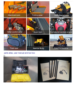 EPA Kubota Perkins Engine Mini รถตักเล็กพร้อมติดตามยางรถเทรนเชอร์ตีนตะขาบแท่นวางสินค้า - Product Image 5