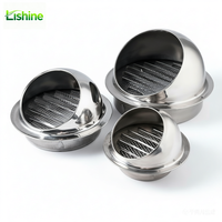 Capuchon d'aération en acier inoxydable SS304 de 4 pouces, étanche et coupe-vent, pour hotte de cuisine, système de ventilation mural extérieur et CVC