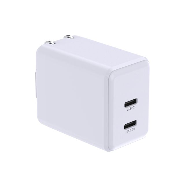 New Model Super Charger 35W Dual USB-C Port Power Adapter CE FCC ROHS Wall Charger Type c Cable Fast Charging for Phone Laptop