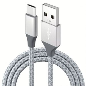 สายชาร์จไนลอนคุณภาพสูง 3 ฟุต สายโทรศัพท์ทนทาน สายถ่ายโอนข้อมูล Type C สำหรับโทรศัพท์รุ่น 15 16 Aeries - Product Image 1