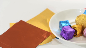 100pcs nhôm foil Kẹo giấy wrappers vuông vàng sô cô la bao bì gói giấy tờ - Product Image 6