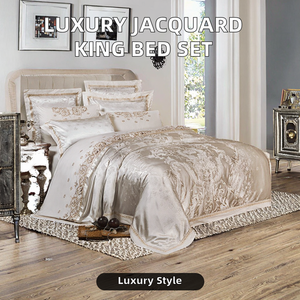 Nhà Sản Xuất Của Bông Jacquard Tấm Ga Giường Thiết Lập Mới Thiết Kế Sang Trọng Châu Âu Mỹ Phong Cách Đám Cưới Vua Kích Thước <span class=keywords><strong>Comforter</strong></span> Bộ Đồ Giường - Product Image 2