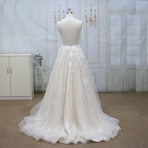 2021 nuovo arriva backless con lucido tulle <span class=keywords><strong>bianco</strong></span> abito di sfera abiti da <span class=keywords><strong>sposa</strong></span> per la <span class=keywords><strong>sposa</strong></span> di fabbrica - Product Image 5