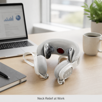 Appareil de massage portable pour le cou et les épaules avec fonction chauffante et courant pulsé EMS
