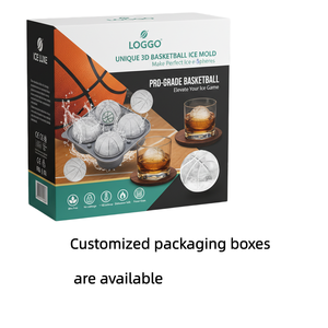 Molde de Silicona <span class=keywords><strong>para</strong></span> Cubitos de Hielo con Forma de Baloncesto 3D de 4 Cavidades con Tapa de Embudo, Fabricante de Bolas de Hielo Esféricas Grandes <span class=keywords><strong>para</strong></span> Whisky, Bourbon, Cócteles y Bebidas - Product Image 5