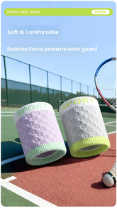 Bandeau de compression unisexe en coton respirant et élastique pour la course, le fitness, le basketball, le badminton, le tennis – Protège-poignet tricoté pour le sport - Product Image 5