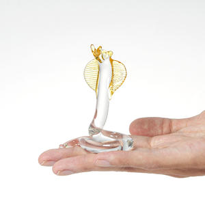 Figura Decorativa de Cobra de Cristal Amarillo, Artesanía, Colección de Animales, Estatua Ecológica, Regalo Decorativo para el Hogar - Product Image 2