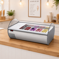 Congélateur à glace PROSKY de petite taille, 4 bacs, vitrine de table pour crème glacée