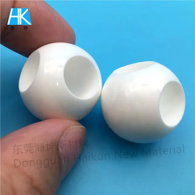 pump industrial machined zirconia ceramic white valve bead ball with hole