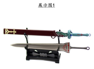 Ensemble <span class=keywords><strong>de</strong></span> 8 pendentifs d'armes <span class=keywords><strong>Sword</strong></span> <span class=keywords><strong>Art</strong></span> <span class=keywords><strong>Online</strong></span> Kirigaya Kazuto, collier, boucle <span class=keywords><strong>de</strong></span> ceinture, ensemble d'armes en métal - Product Image 2