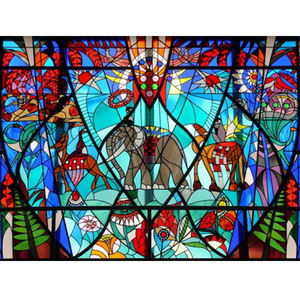 Kirche nach Hause Villa Fenster Tür abgeschrägtes Glas Doppels cheibe Kuppel Oberlicht Hersteller benutzer definierte hochwertige islamische Glasmalerei - Product Image 3