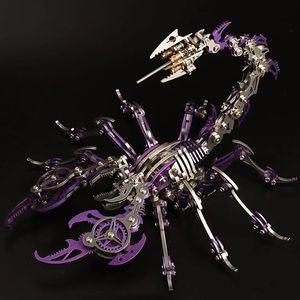Modèle <span class=keywords><strong>mécanique</strong></span> authentique Scorpion Démon à assembler en <span class=keywords><strong>métal</strong></span>, <span class=keywords><strong>puzzle</strong></span> <span class=keywords><strong>3D</strong></span> éducatif, jouet DIY, 454 pièces, décoration statique, cadeau - Product Image 3