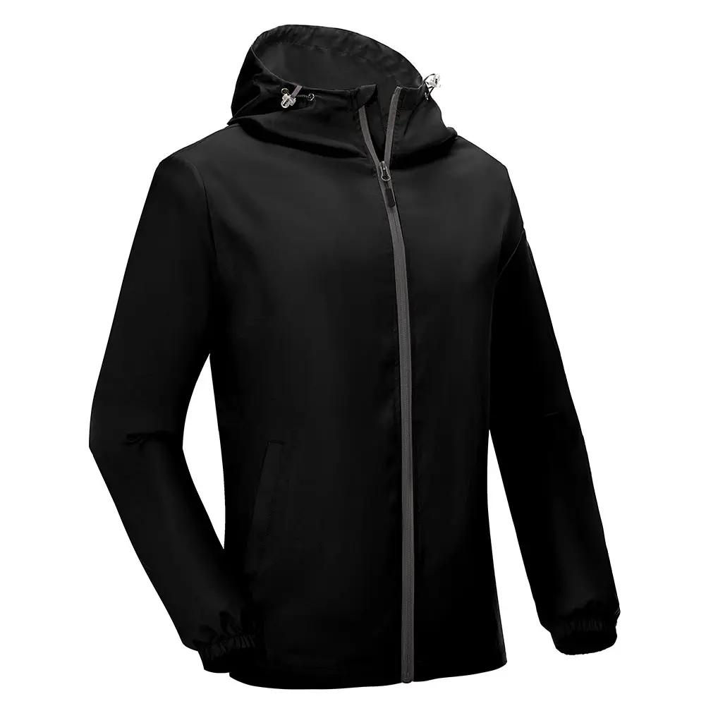 Veste de Golf respirante, coupe-vent léger et solide pour hommes, avec capuche UPF50 + manteau de course d'extérieur