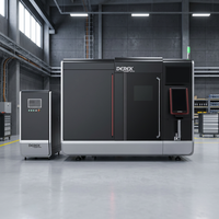 Máquina de corte láser de fibra tipo pórtico con mesa de intercambio cerrada de 3kW 6kW, 3000x1500, CNC de alta precisión para metal FSCUT AI Water