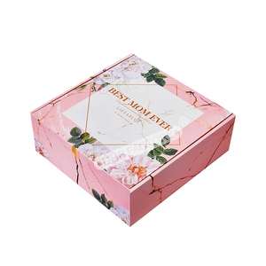 Emballage personnalisé sur mesure avec Logo sur feuille de couleur Rose, coffret pour <span class=keywords><strong>cadeau</strong></span> de fête des mères, coffret <span class=keywords><strong>cadeau</strong></span>, vente en gros, - Product Image 1
