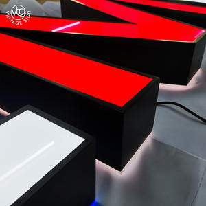 Led Logo akrilik 3d menyala depan toko huruf saluran emas Dilukis dengan kualitas tinggi - Product Image 5