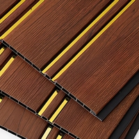 Panneau de plafond en PVC moderne à profil mince, design en bande, étanche, artistique, pour plafonds faciles à installer dans les grilles de plafond, haute densité, pour bureaux