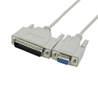 Cable de Conversión DB9 a DB25 RS232 Hembra a Macho DB25 con Revestimiento de PVC para Computadora, Aire Acondicionado, Módem, Impresora Serial y Paralela