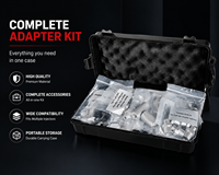 Testeur de nettoyage d'injecteurs à ultrasons intégré INJ-9106 avec kit d'adaptateurs complet pour atelier de réparation automobile et garage