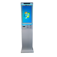 23.6 32 pouces Cuved Screen Bank hosptal Queuing Machine Ticket Imprimante Numéro Prenant L'appel Système Queue Gestion Kiosque