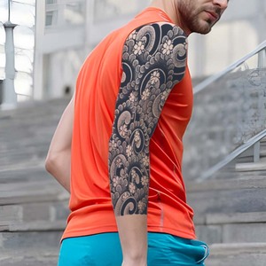 Tatuajes Semipermanentes de Larga Duración, Pegatinas de Tatuajes de Papel con Diseño de Siete Brazos y Jugo Herbal, Tatuajes Temporales Impermeables con Flores a la Moda - Product Image 2
