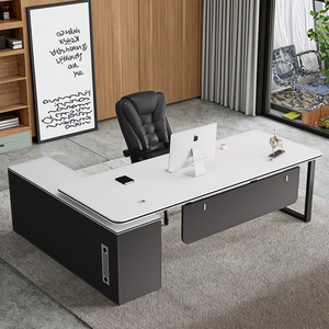 Venta caliente Escritorios de oficina modernos Diseños de madera simples Estilo de panel Muebles de oficina de fabricantes chinos Precios al por mayor en stock - Product Image 2