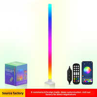 Lampe de sol intelligente RGB à LED, activée par le son, pour salle de jeux, chambre à coucher, coin, lumière rythmique musicale