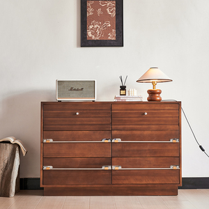 Traditional Design Cherry Color Wood Cabinet for Bedroom Living Room & Dining Room With Large <b>Storage</b> K111 Cherry Color <b>Chest</b> of - Product Image 3